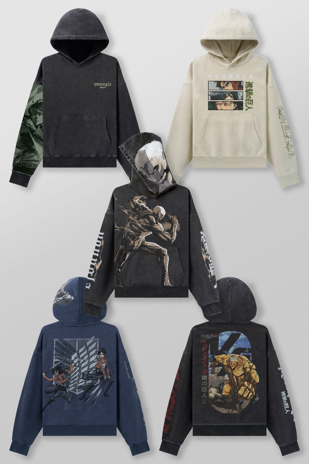 5129 - AOT©  x YLA Pullover Hoodies